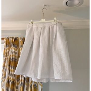 Textured White Skirt